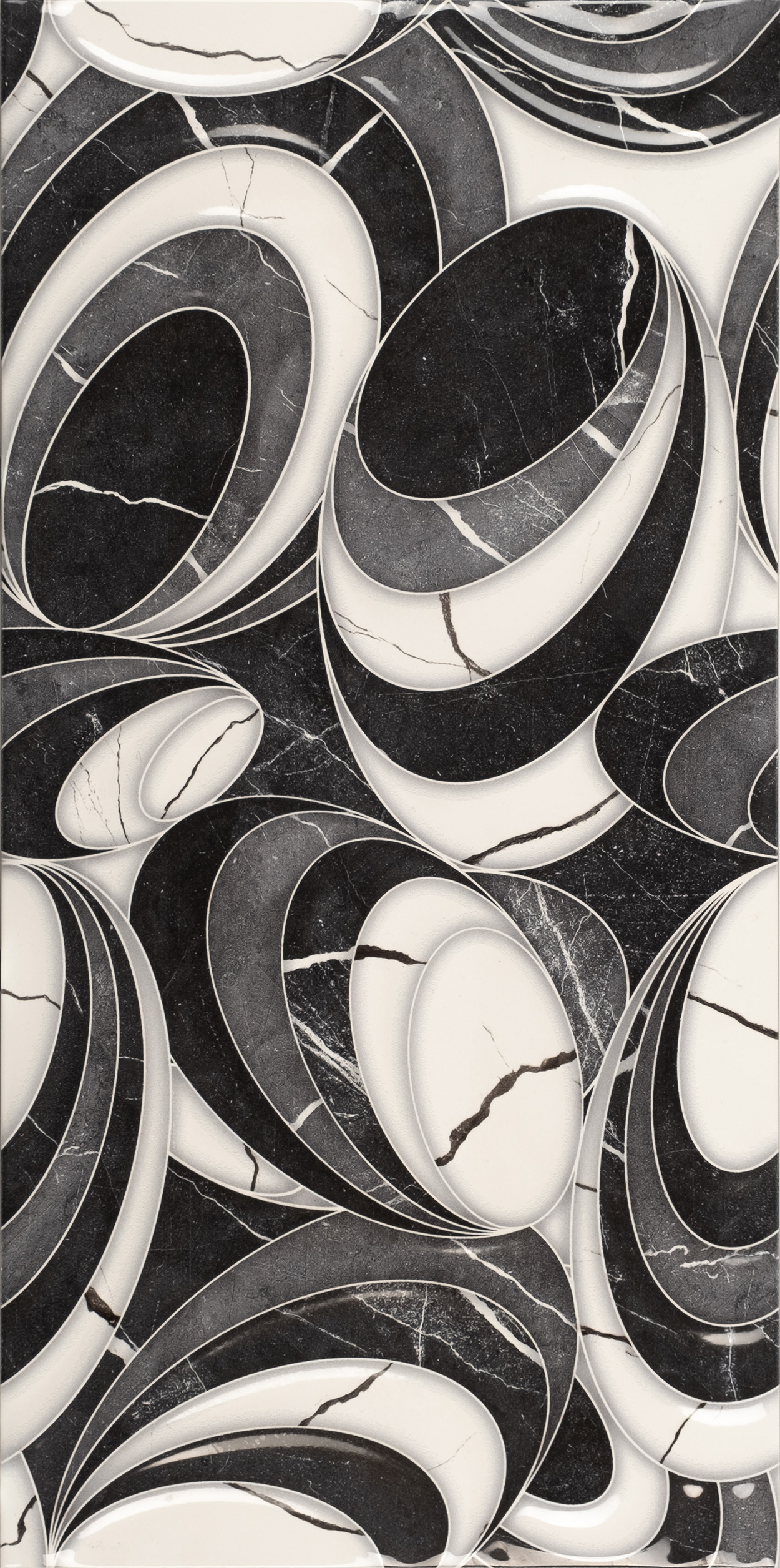 Ayazma Dekor Siyah 30x60 Parlak 7,5mm